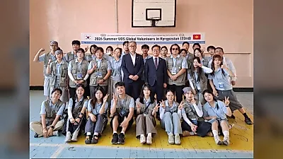 K-pop dance and Taekwondo heat up a 39°C Bishkek camp