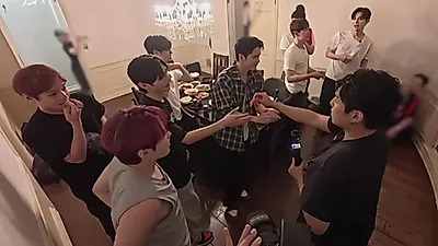 "뒷정리 당번은 누구?" 워너원, LA 현지서 펼친 '끈끈이 게임' 유쾌한 일상