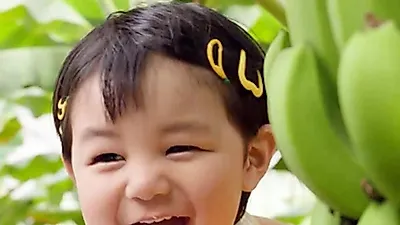 '바나나 5개 순삭' 심형탁 딸 하루, 17개월 아기의 놀라운 수확 도전기