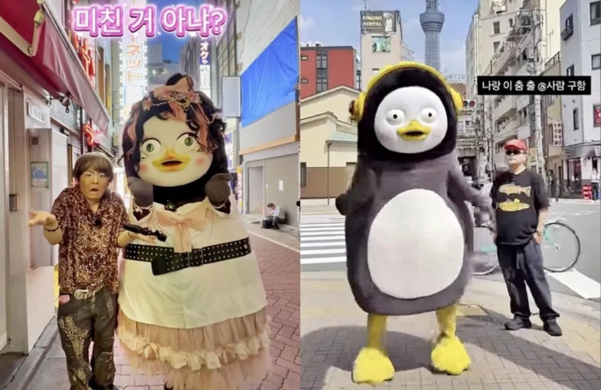 KwakTube and Pengsoo Transform into Gyaru Style on Shibuya Streets in Japan
