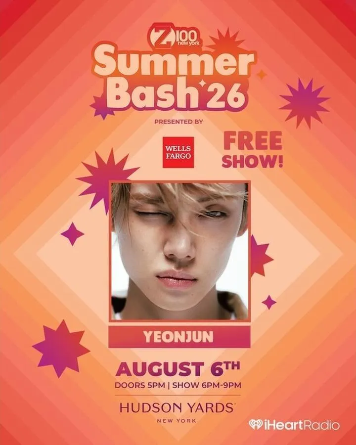 Yeonjun de TXT hará historia como el primer artista coreano en actuar en el Z100 Summer Bash en Nueva York